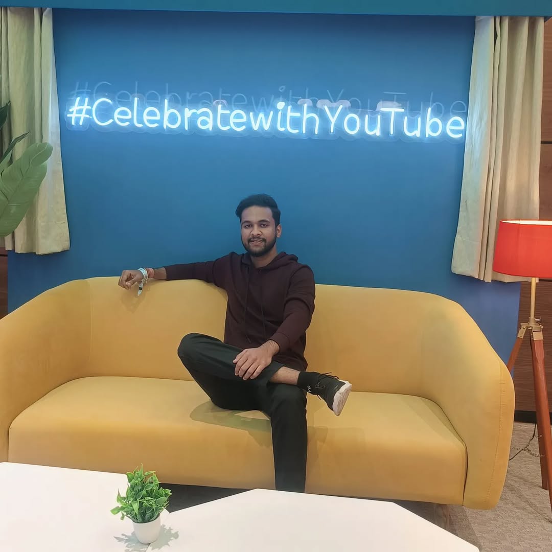 Saksham Tyagi at Youtube Creator event